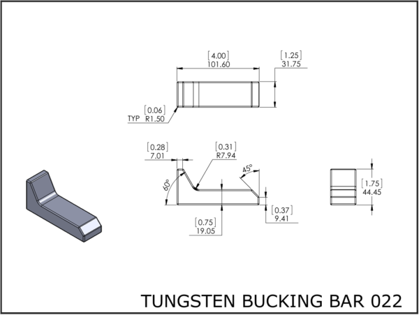 0022 Tungsten bucking bar 022