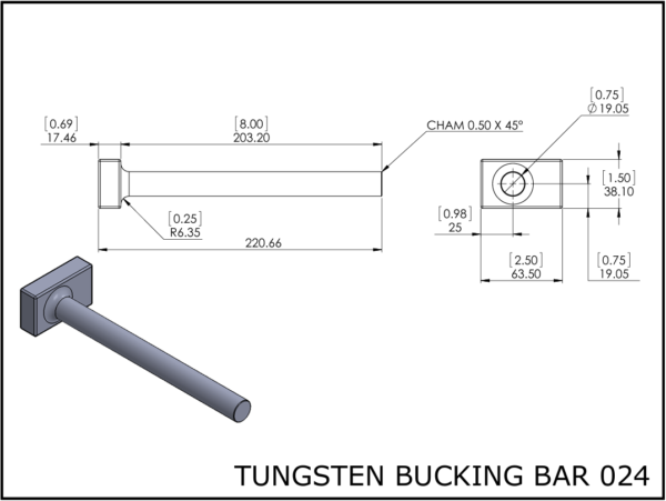 0024 Tungsten bucking bar 024