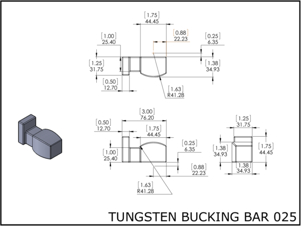 Tungsten bucking bar 025
