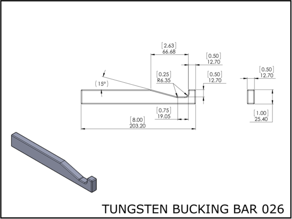 Tungsten bucking bar 026