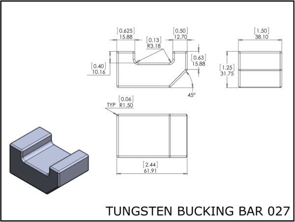 Tungsten bucking bar 027