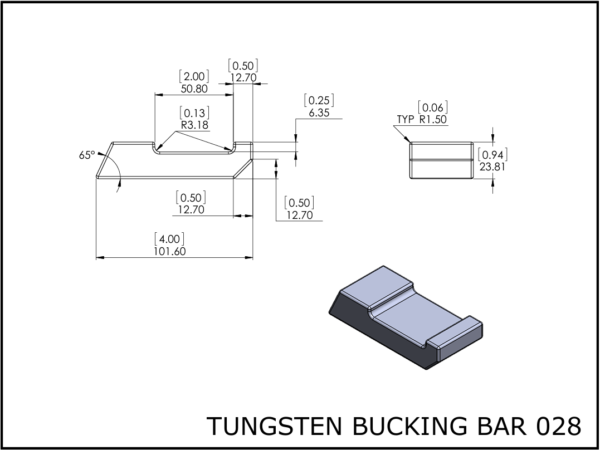 Tungsten bucking bar 028