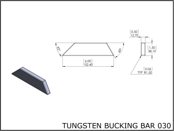 Tungsten bucking bar 030