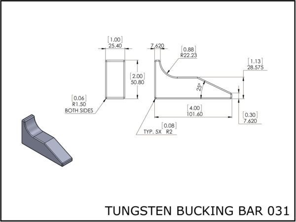 Tungsten bucking bar 031