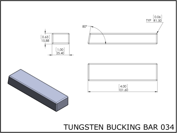 Tungsten bucking bar 034