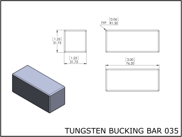 Tungsten bucking bar 035