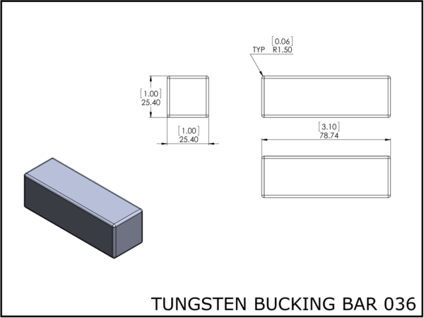 Tungsten bucking bar 036