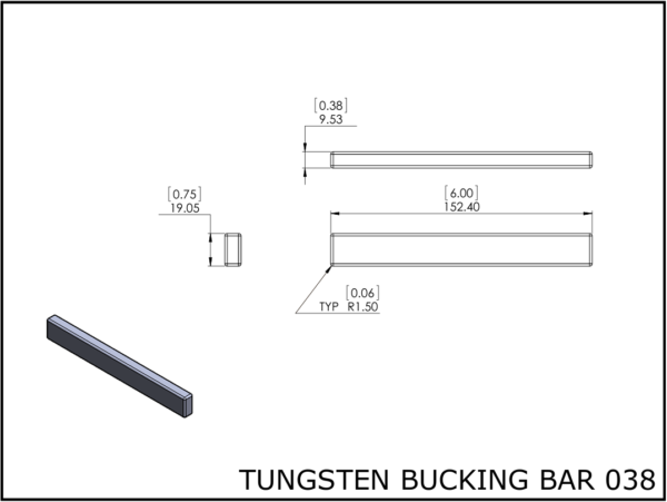 Tungsten bucking bar 038