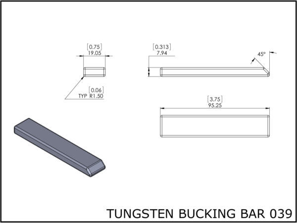 Tungsten bucking bar 039