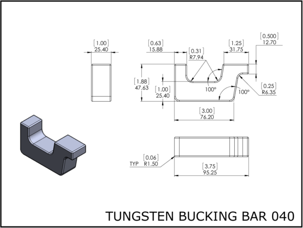 Tungsten bucking bar 040