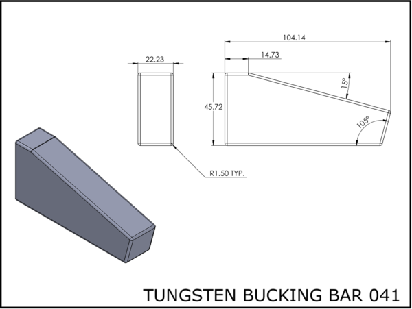 0041 Tungsten bucking bar 041