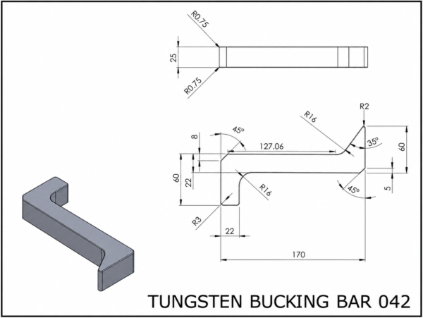 Tungsten bucking bar 042