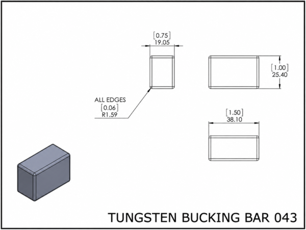 Tungsten bucking bar 043