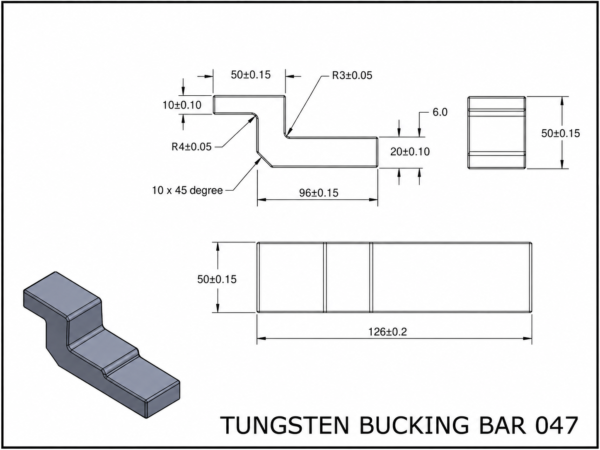 Tungsten bucking bar 047