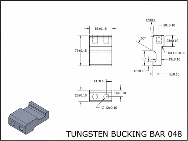 Tungsten bucking bar 048