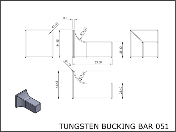 Tungsten bucking bar 051